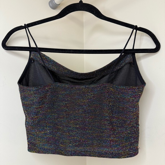 Eclipse Glittery Crop Top with Rainbow Sparkles | New Years Eve Outfit Staple - Picture 3 of 4